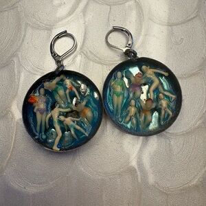 Unique Artistic Earrings with Figurine Design perfect summer earrings!